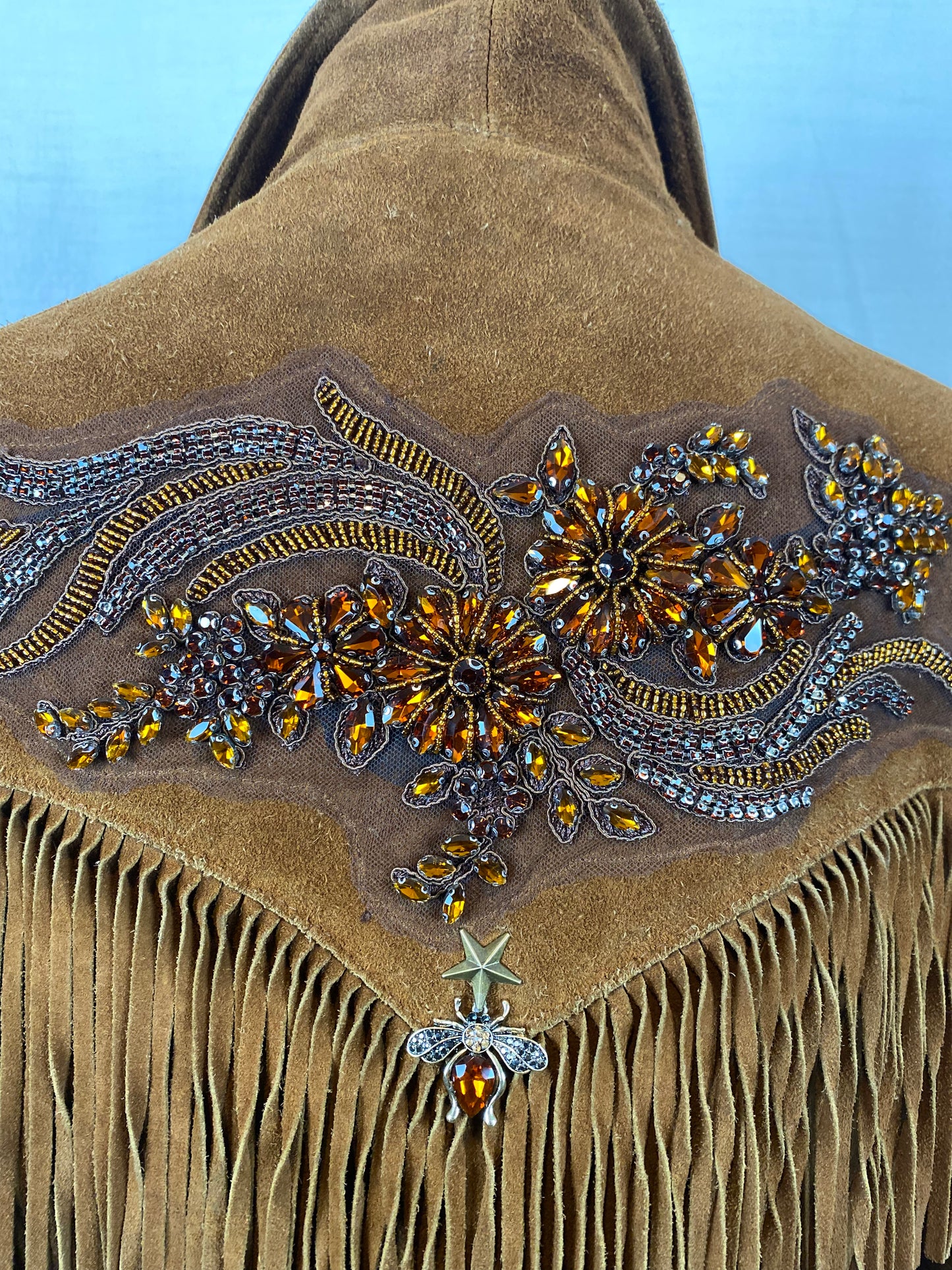 Vintage Fringed Suede