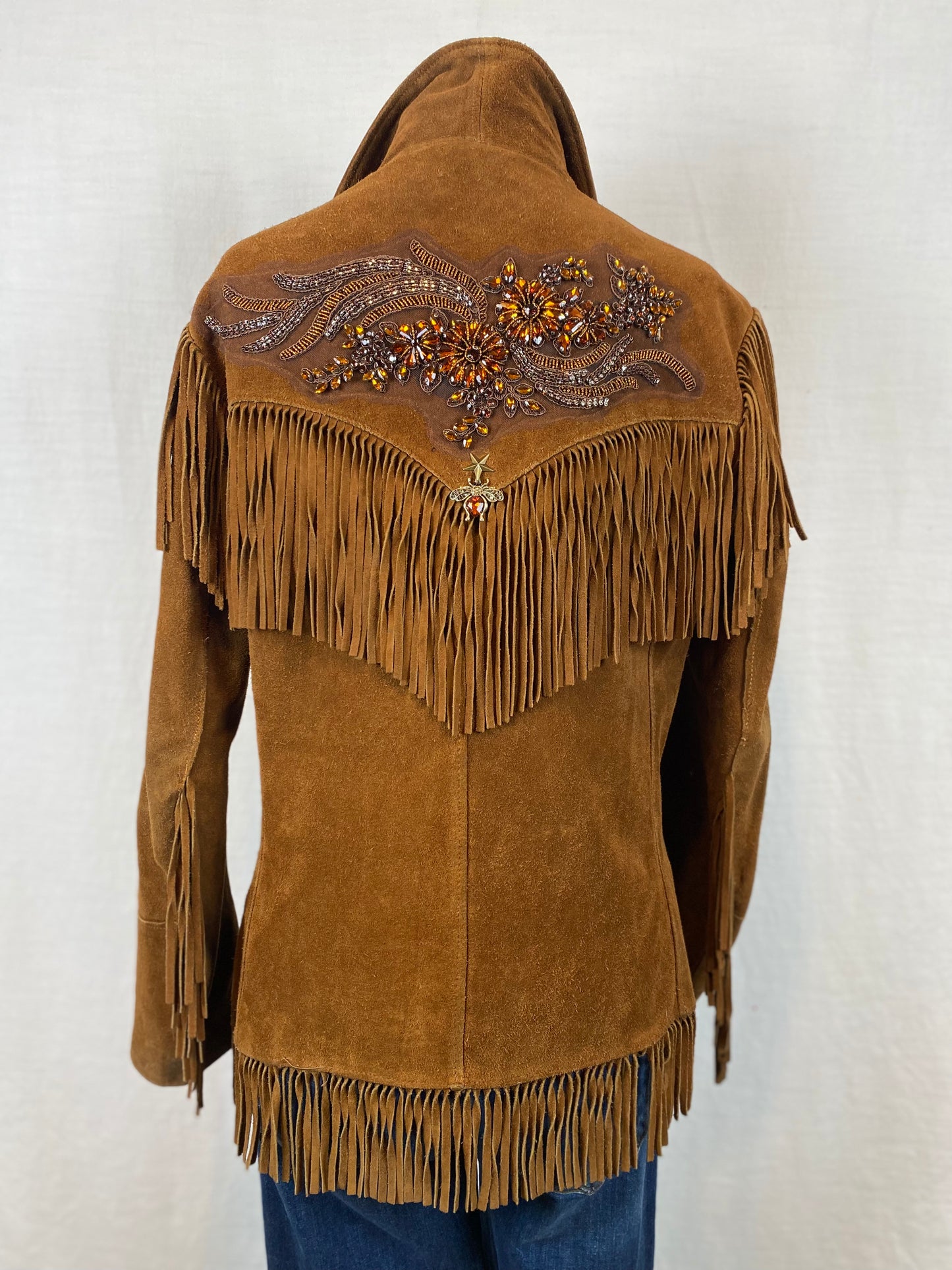 Vintage Fringed Suede